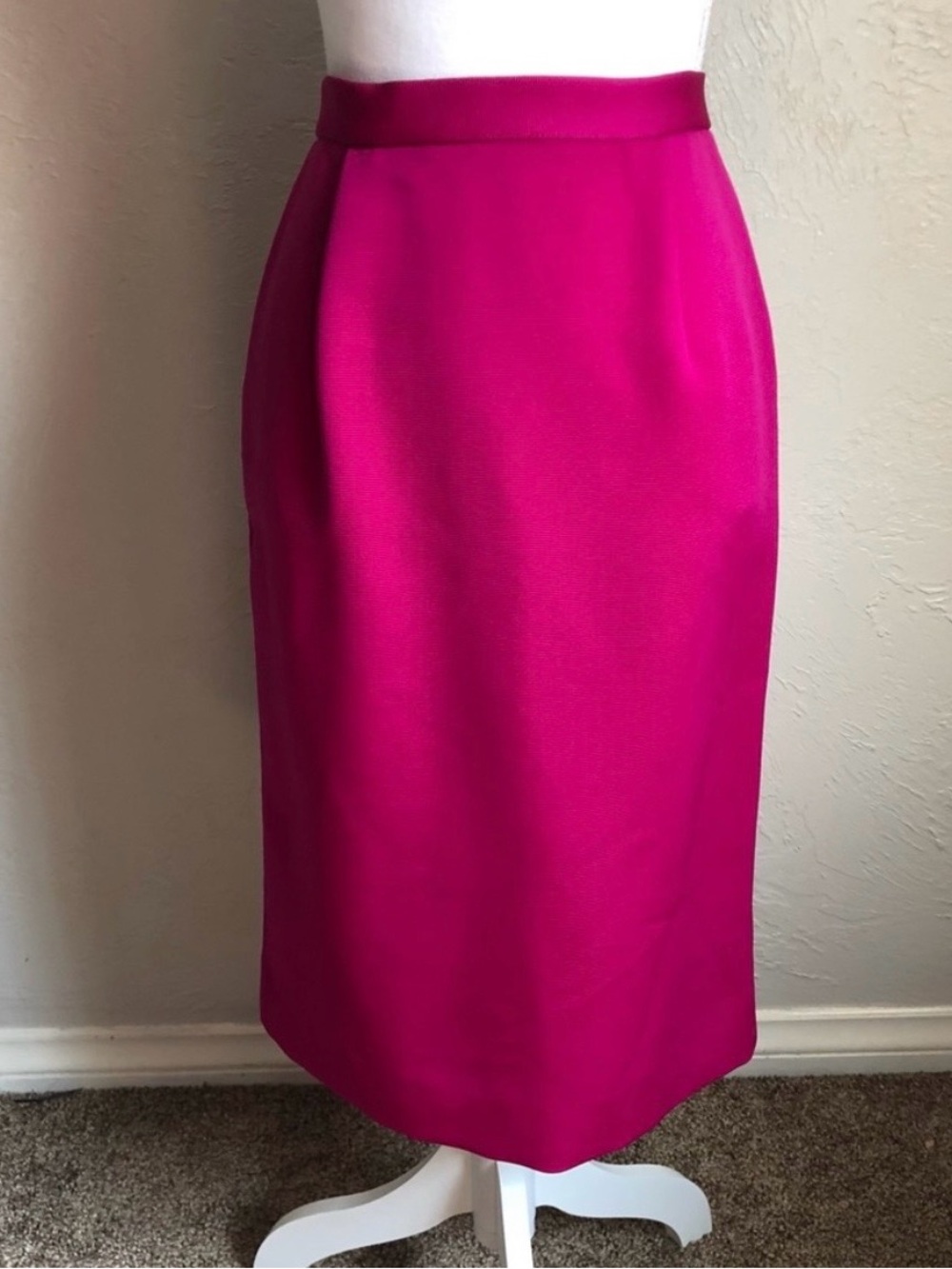 David Warren Vintage Straight Skirt 8 Fuchsia